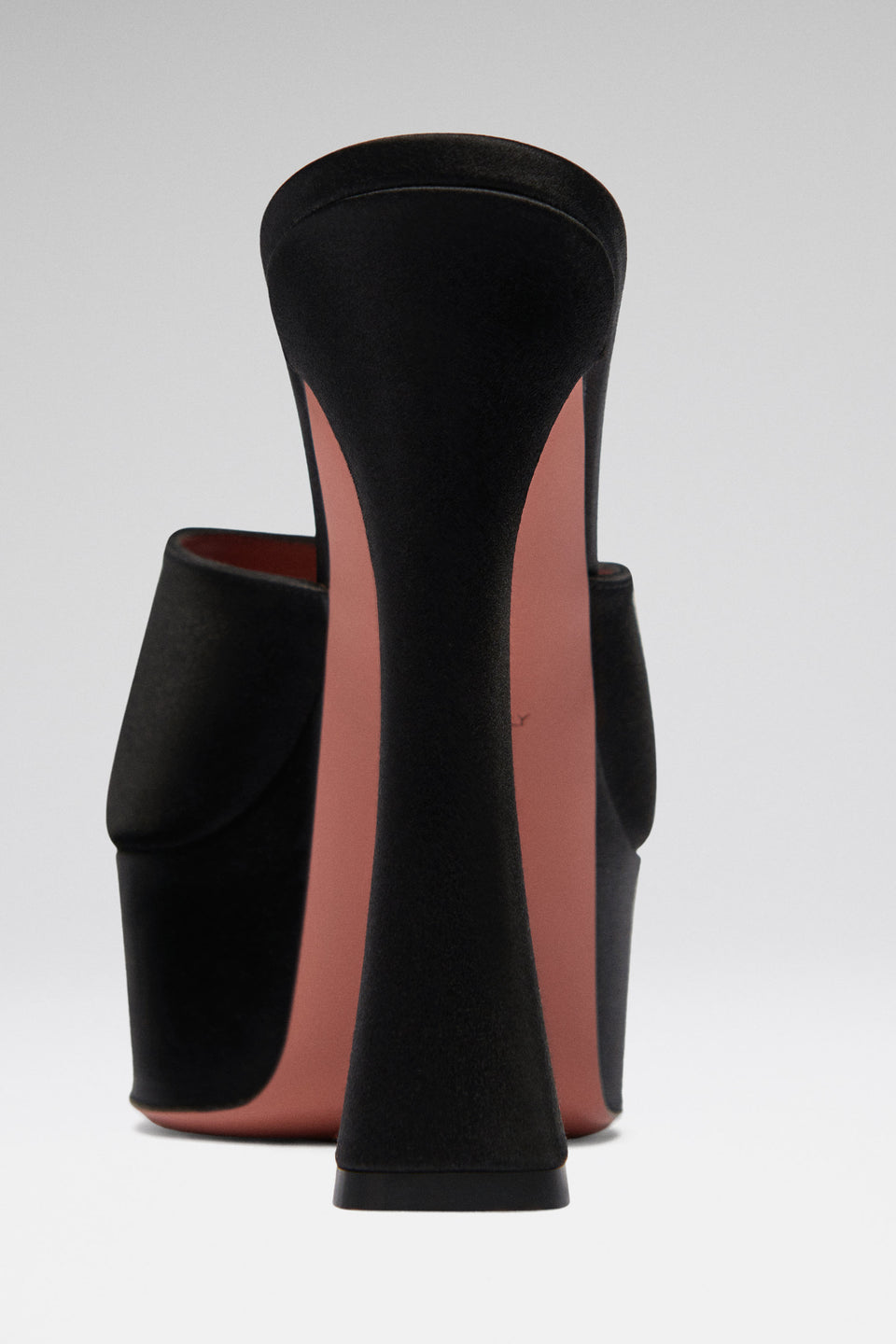 Dalida Plateau Slipper Black Satin