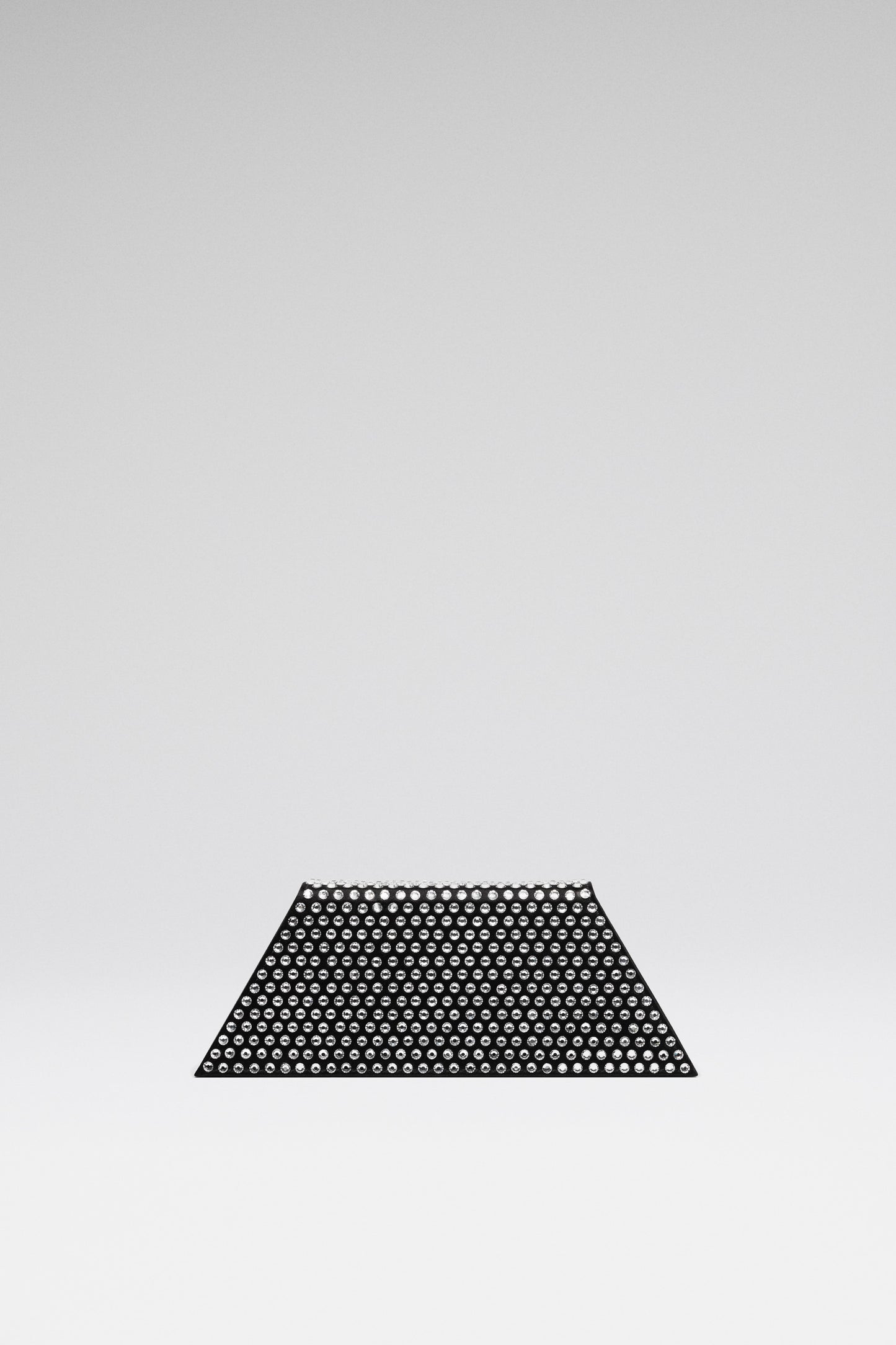 Superamini Yigit Clutch Black Satin And White Crystals