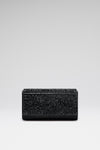 Superamini Paloma Black Satin with Jet Crystals and Gun Metal Hardware