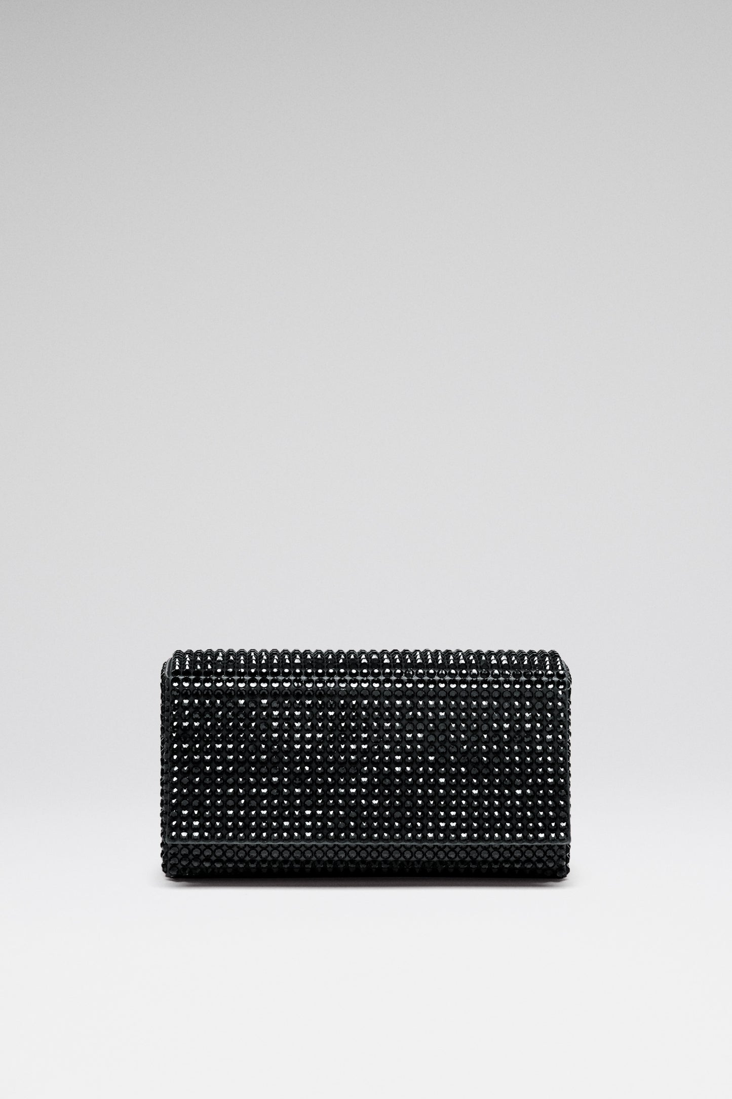 Superamini Paloma Black Satin with Jet Crystals and Gun Metal Hardware