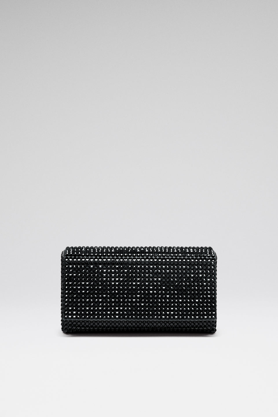 Superamini Paloma Black Satin with Jet Crystals and Gun Metal Hardware