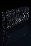 Superamini Paloma Black Satin with Jet Crystals and Gun Metal Hardware