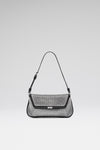 Ami Mini Crystal Black Satin And White Crystals