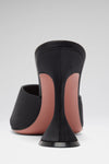 Lupita 95 luxury black satin slippers 