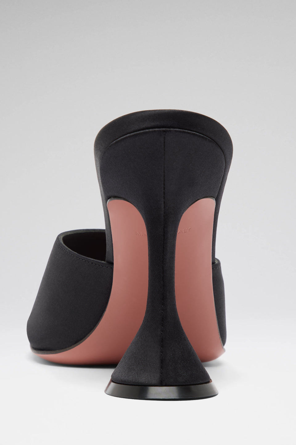 Lupita 95 luxury black satin slippers 