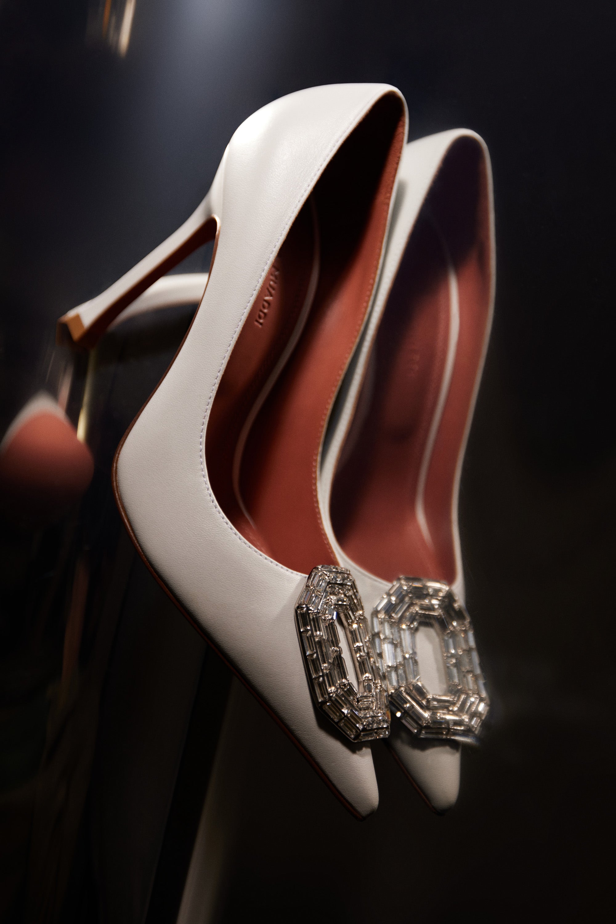 Camelia Pump 90 White Nappa