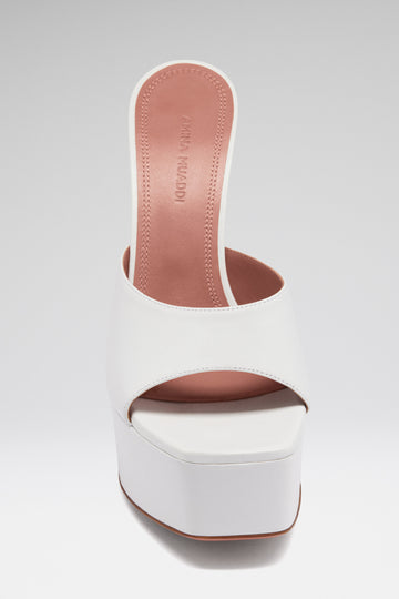 Dalida Plateau Slipper White Nappa