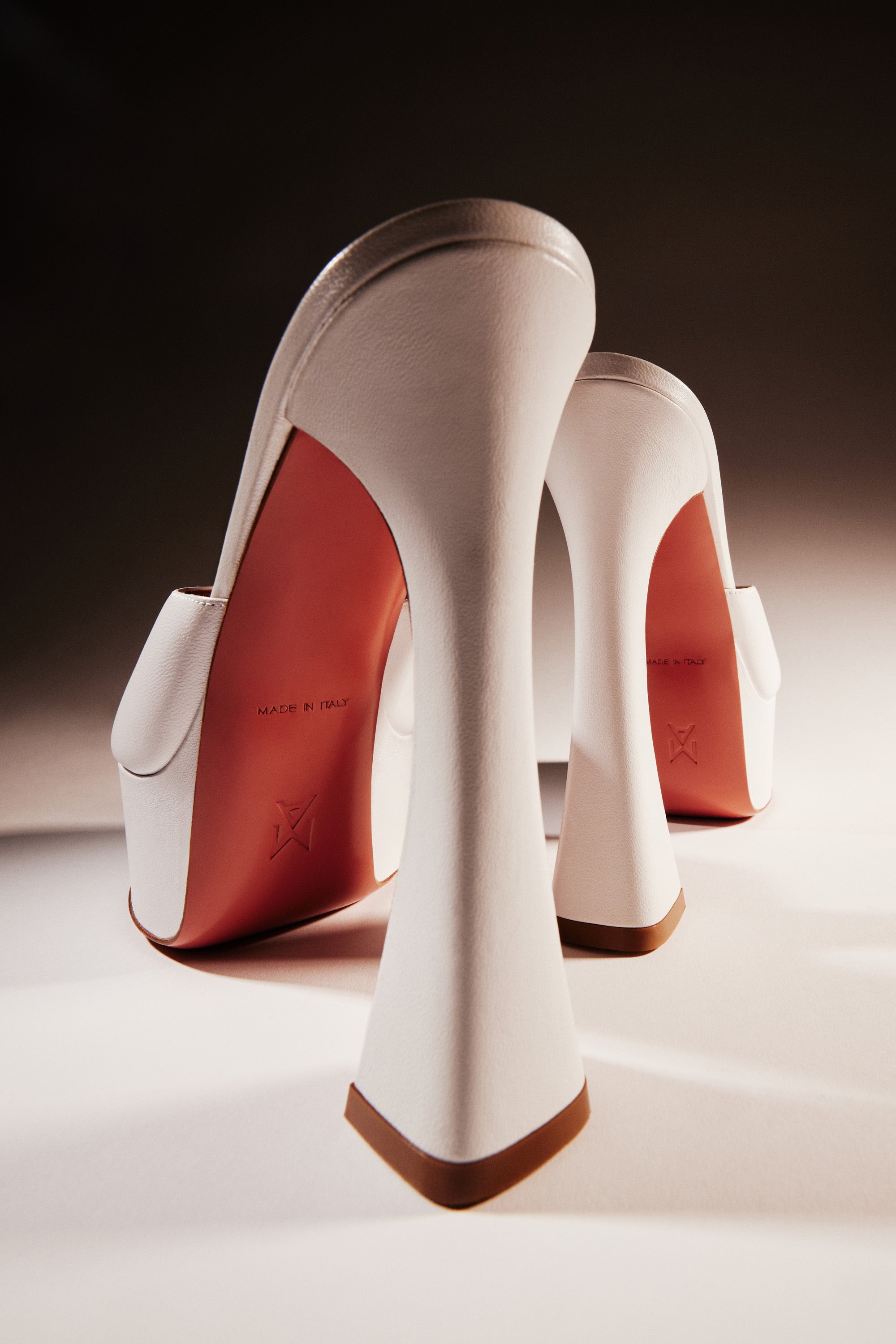 Dalida Plateau Slipper White Nappa