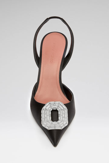 Camelia Sling 90 Black Satin