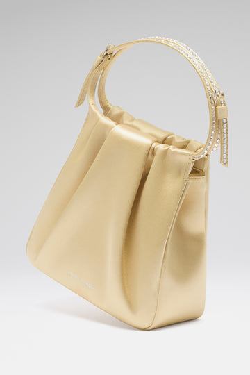 Vittoria Crystal Bag Butter Satin And White Crystals