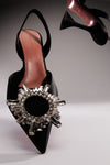 Begum Sling Black Satin