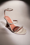 Gilda 95 luxury ivory satin sandals