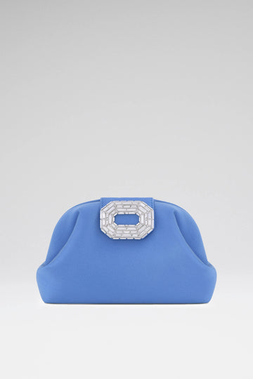 Camelia Clutch Sapphire Satin