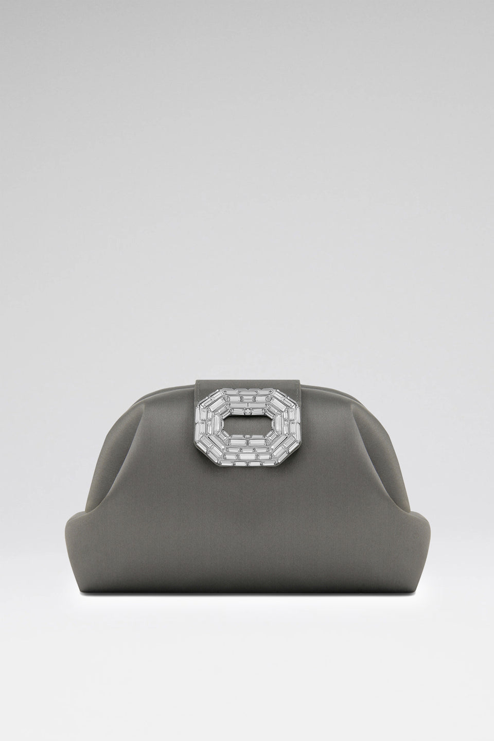 Camelia luxury grey satin bag for women