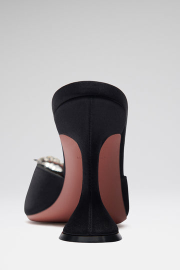 Rosie Slipper Black Satin