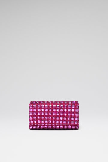Superamini Paloma Fuxia Satin And Fuxia Crystals
