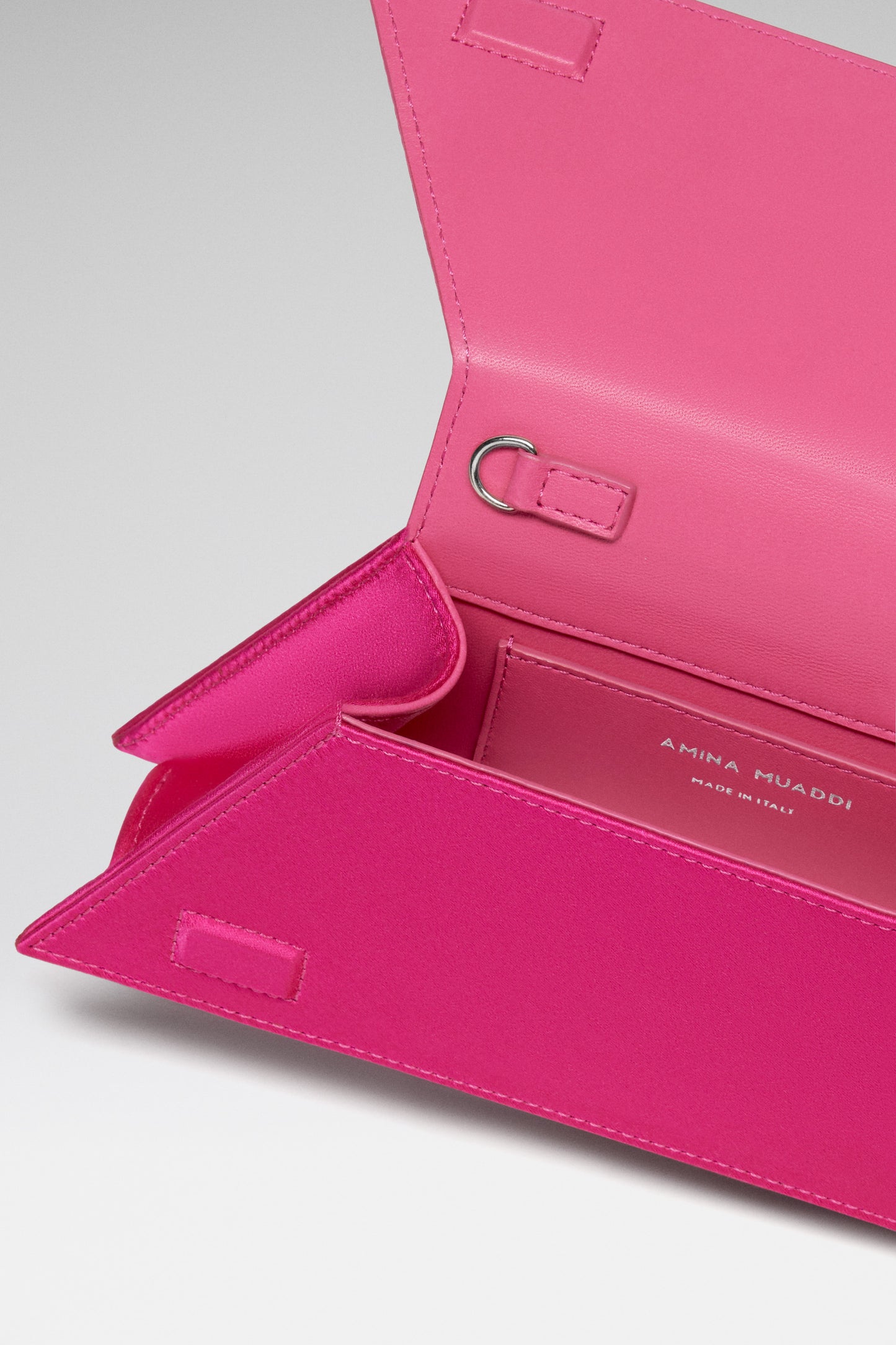 Superamini Yigit Clutch Raspberry Satin
