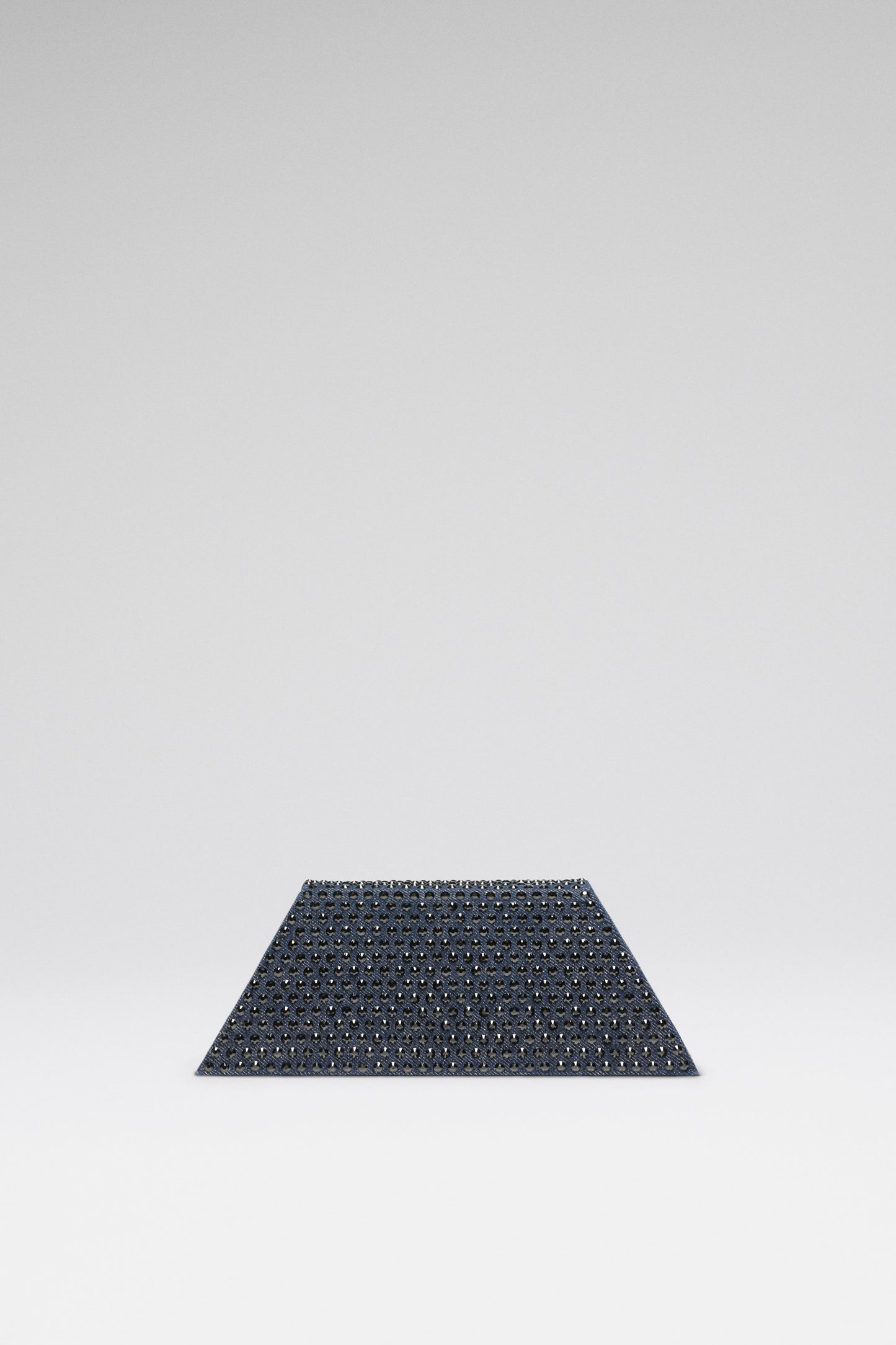 Superamini Yigit Clutch Dark Blue Denim And Jet Black Crystals