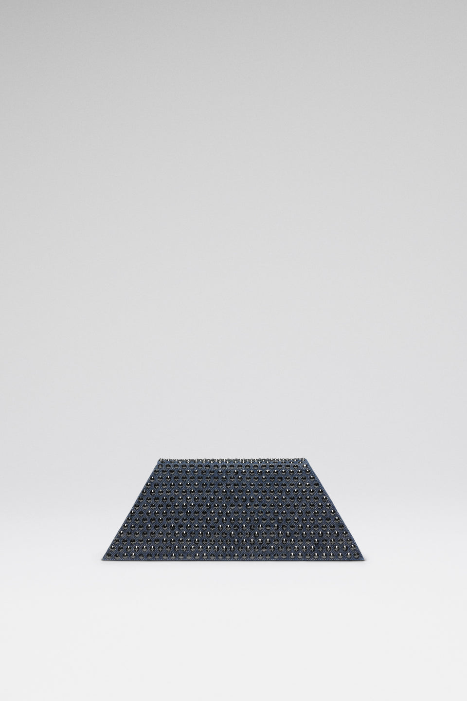 Superamini Yigit Clutch Dark Blue Denim And Jet Black Crystals