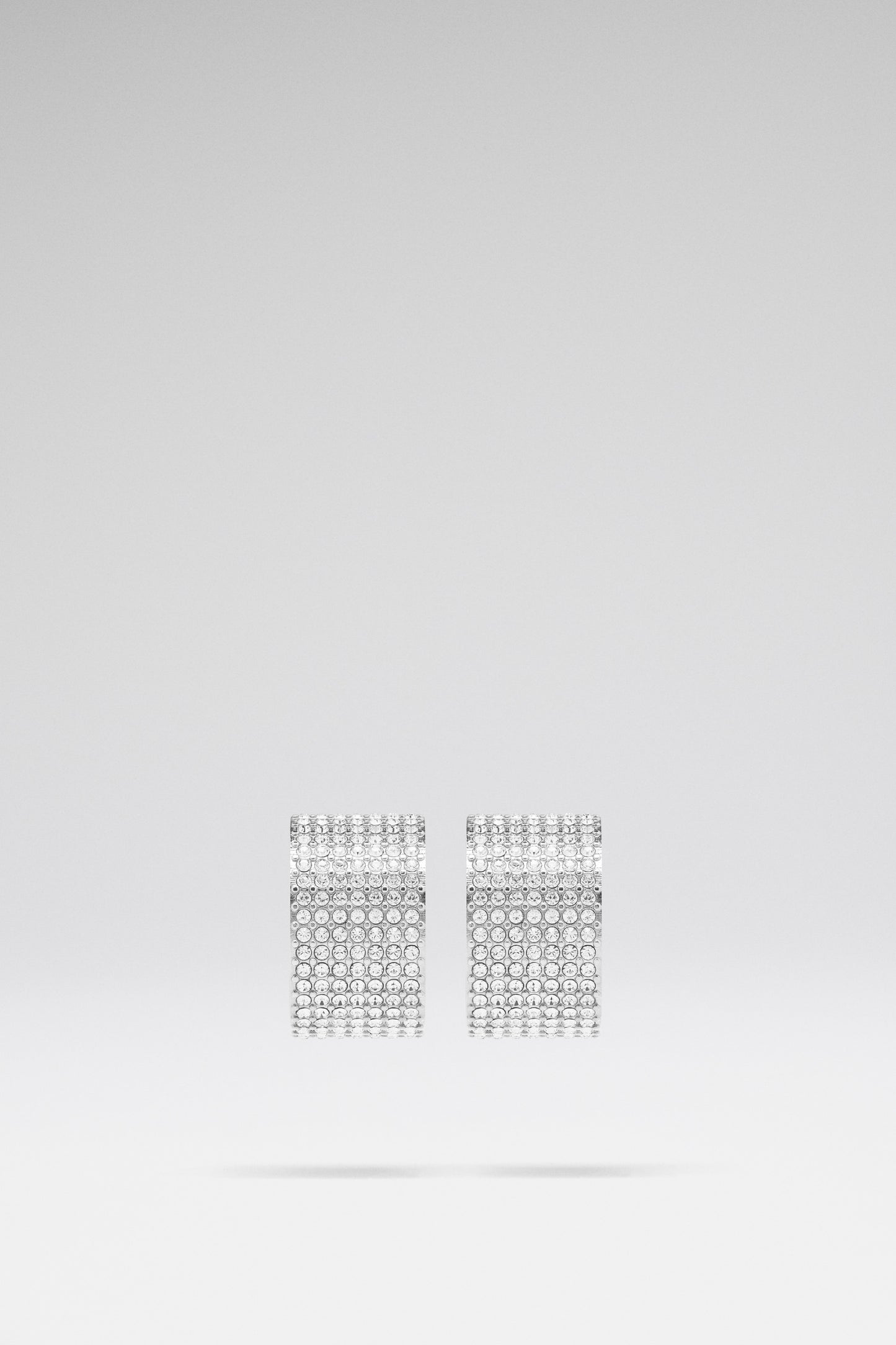 Rih Hoop Small White Crystals And Silver Base