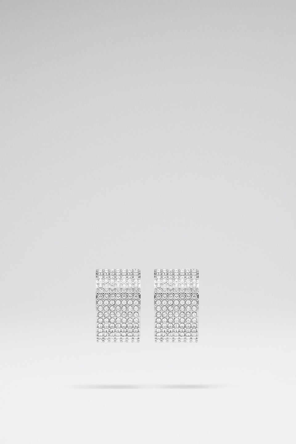 Rih Hoop Small White Crystals And Silver Base