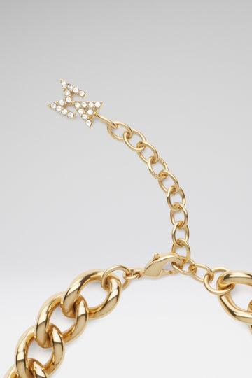 Matthew Bracelet White Crystals And Gold Base