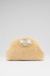 Camelia Clutch Beige Shearling