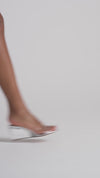 Lupita Glass Wedge 70 Transparent Pvc And Silver Mirror