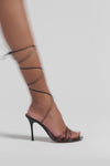 Lori Lace Up Sandal 95 Black Patent