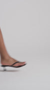 Juliette Thong 45 Shiny Coffee Croc