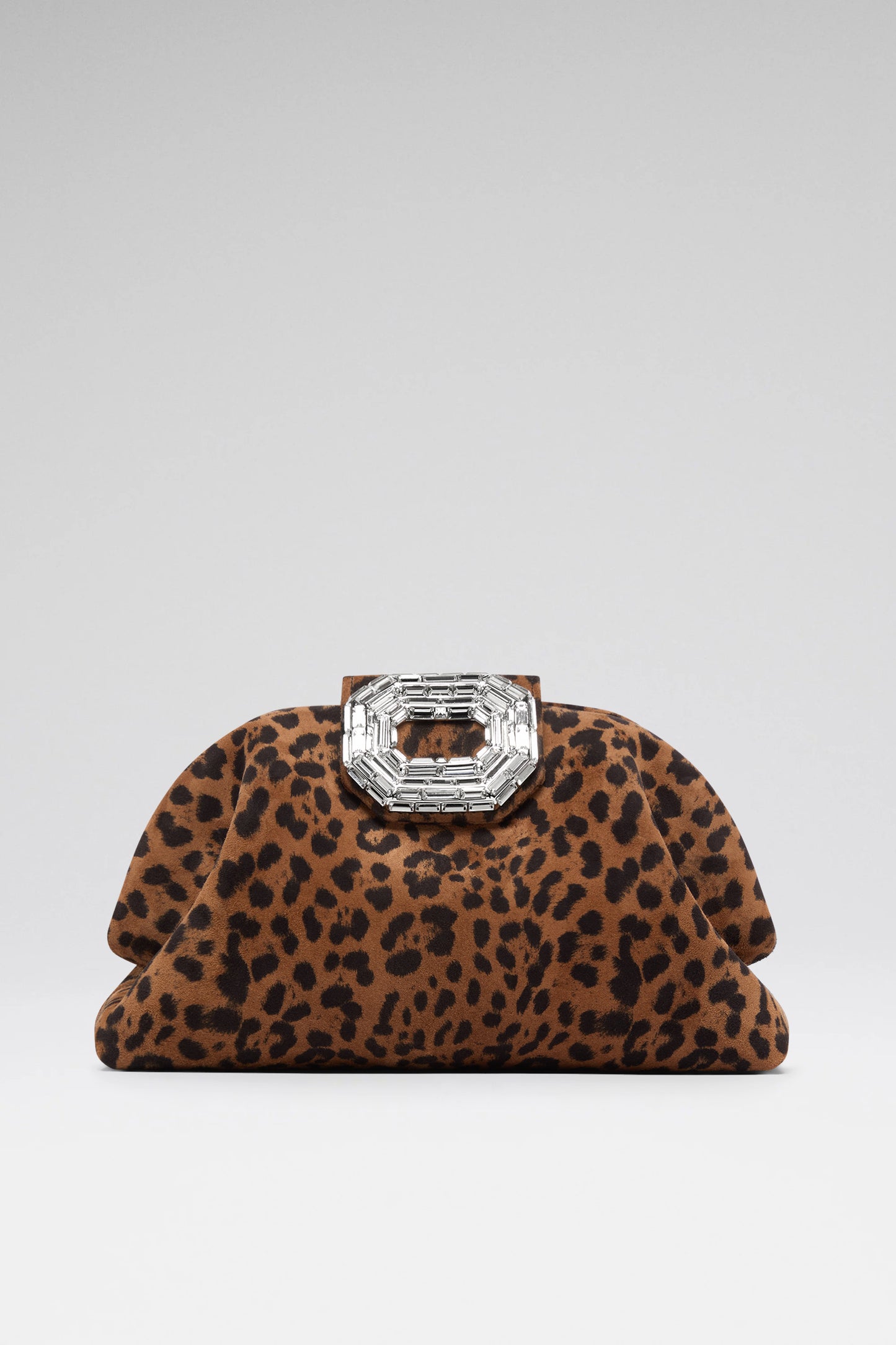 Camelia Clutch Leopard Suede