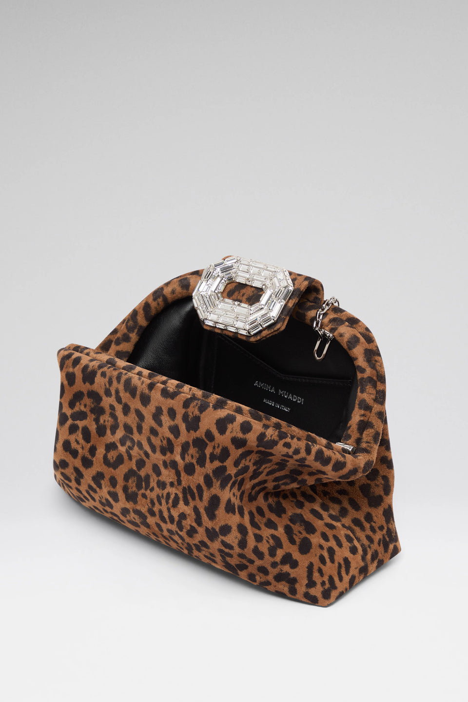 Camelia Clutch Leopard Suede