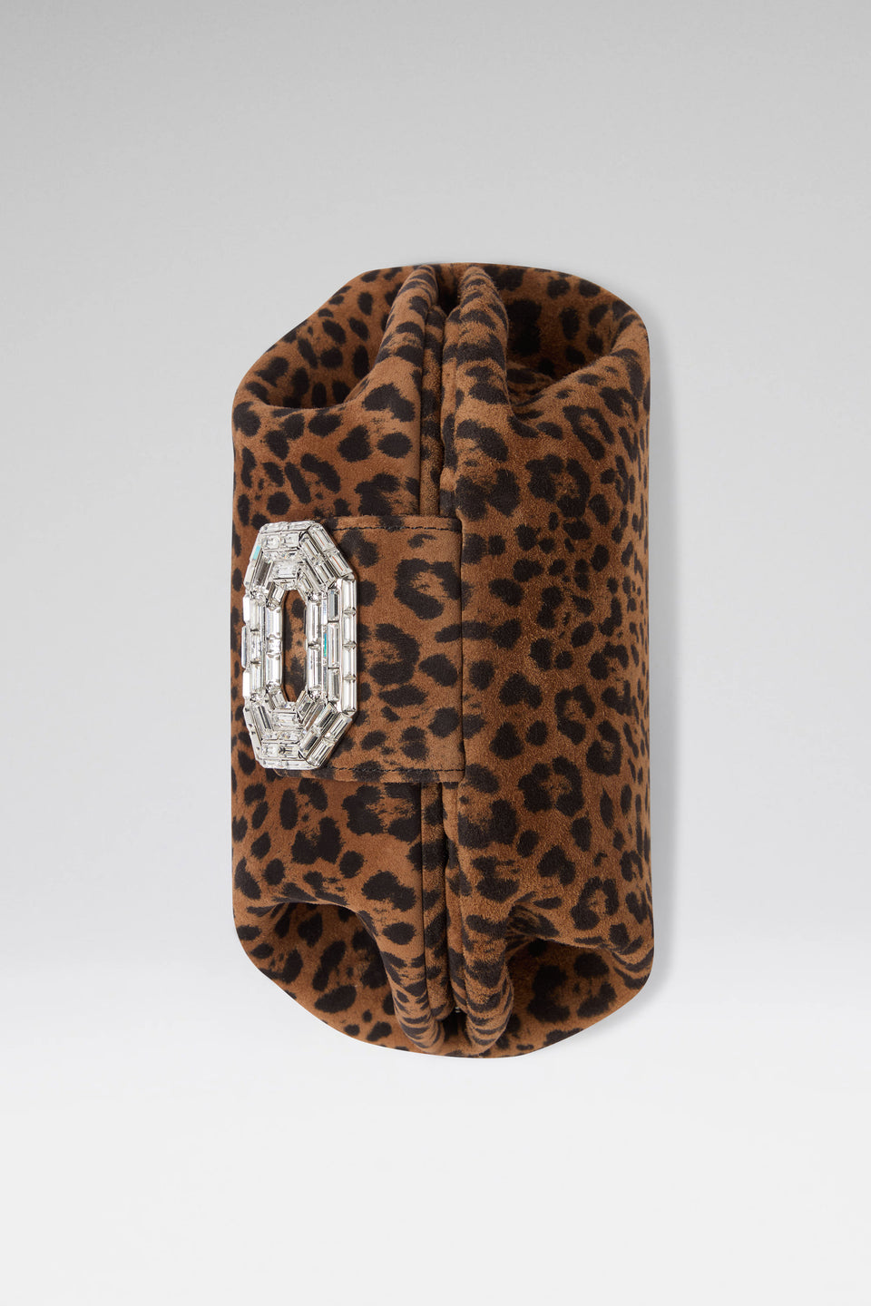 Camelia Clutch Leopard Suede