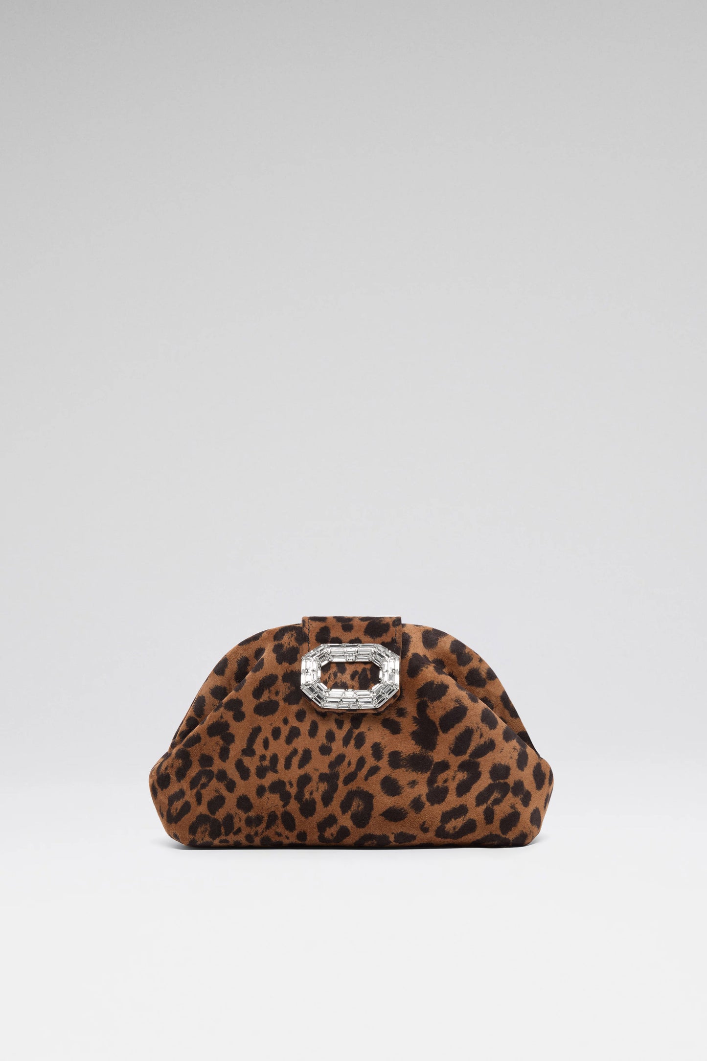 Camelia Micro Clutch Leopard Printed Suede