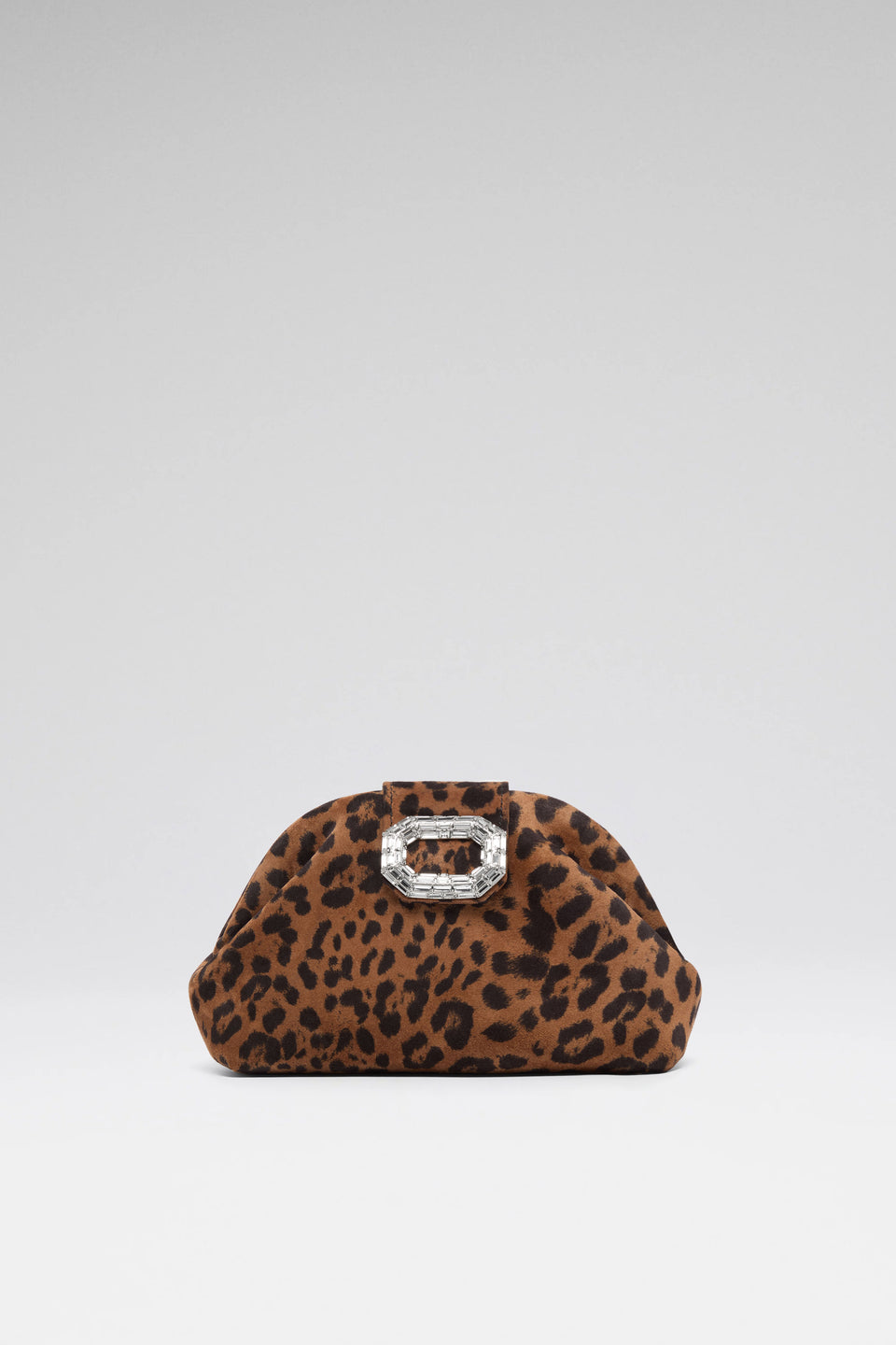 Camelia Micro Clutch Leopard Printed Suede