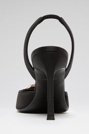 Camelia Sling 90 Black Satin