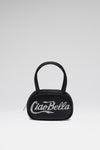 Superamini Bella Bag Black Satin And White Crystals