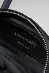 Superamini Bella Bag Black Satin And White Crystals