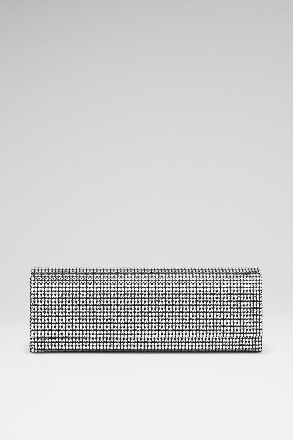 Paloma Clutch Black Satin And White Crystals