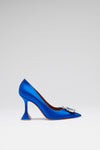Begum Pump Electric Blue Satin