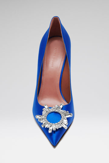 Begum Pump Electric Blue Satin