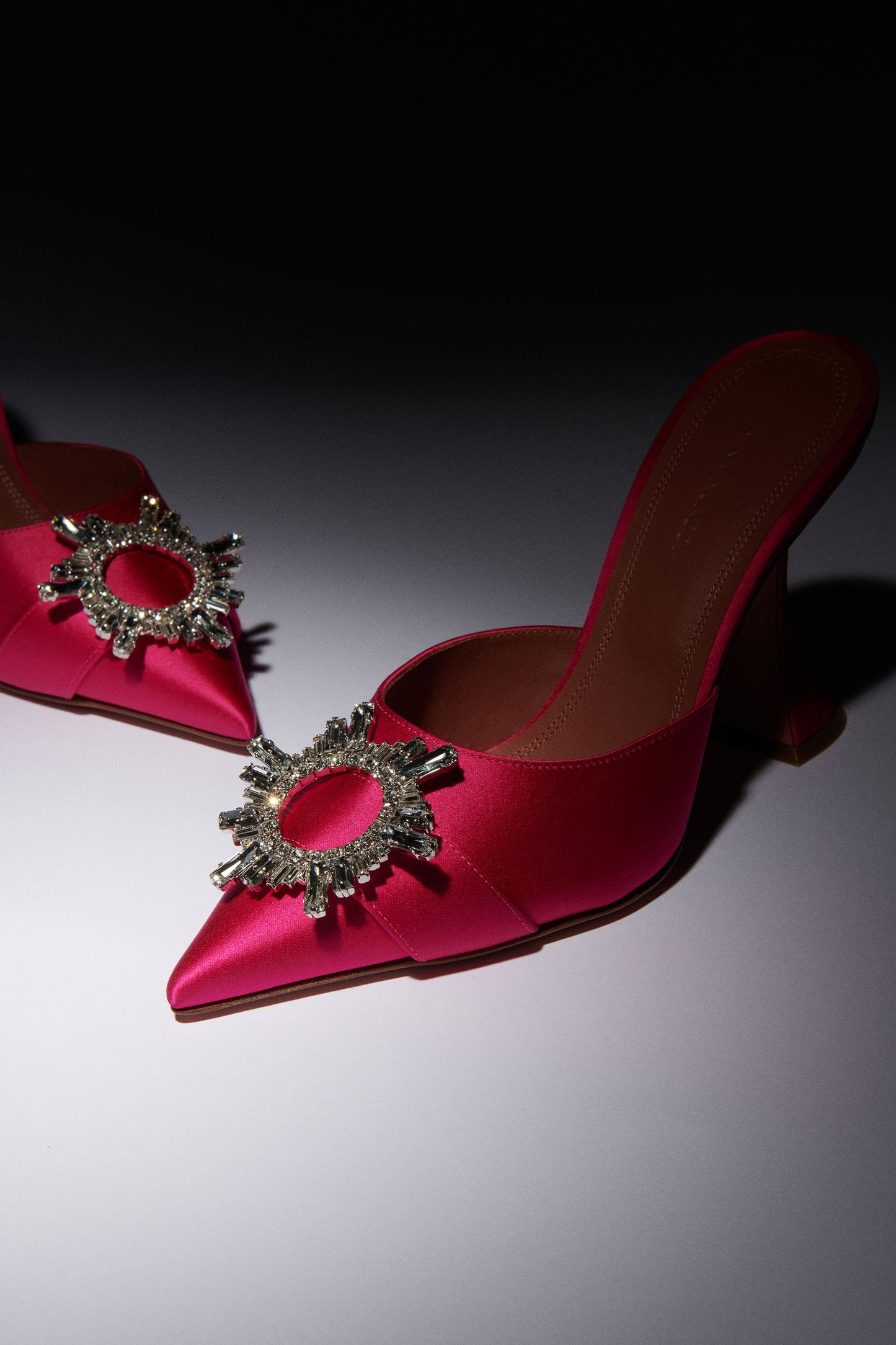 Begum Mule Ruby Satin