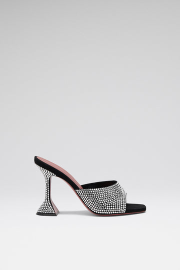 Lupita Crystal Slipper 95 Black Suede And White Crystals