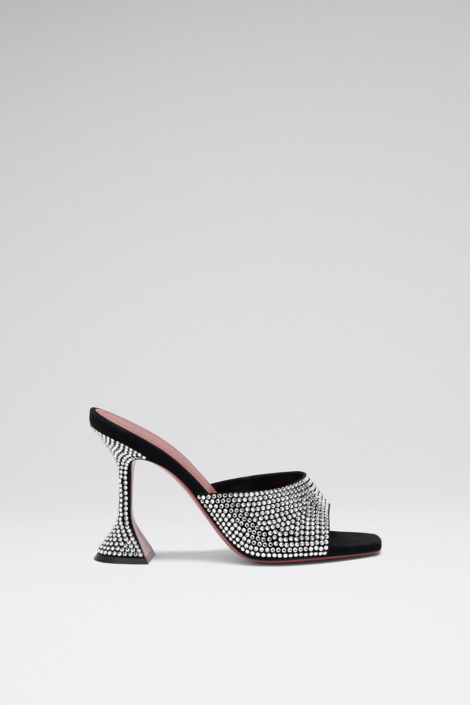 Lupita Crystal Slipper 95 Black Suede And White Crystals