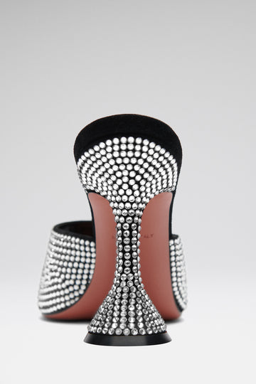 Lupita Crystal Slipper 95 Black Suede And White Crystals