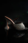 Lupita Crystal Slipper 95 Black Suede And White Crystals