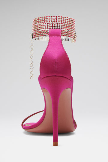 Giorgia Crystal Sandal Ruby Satin And Crystals