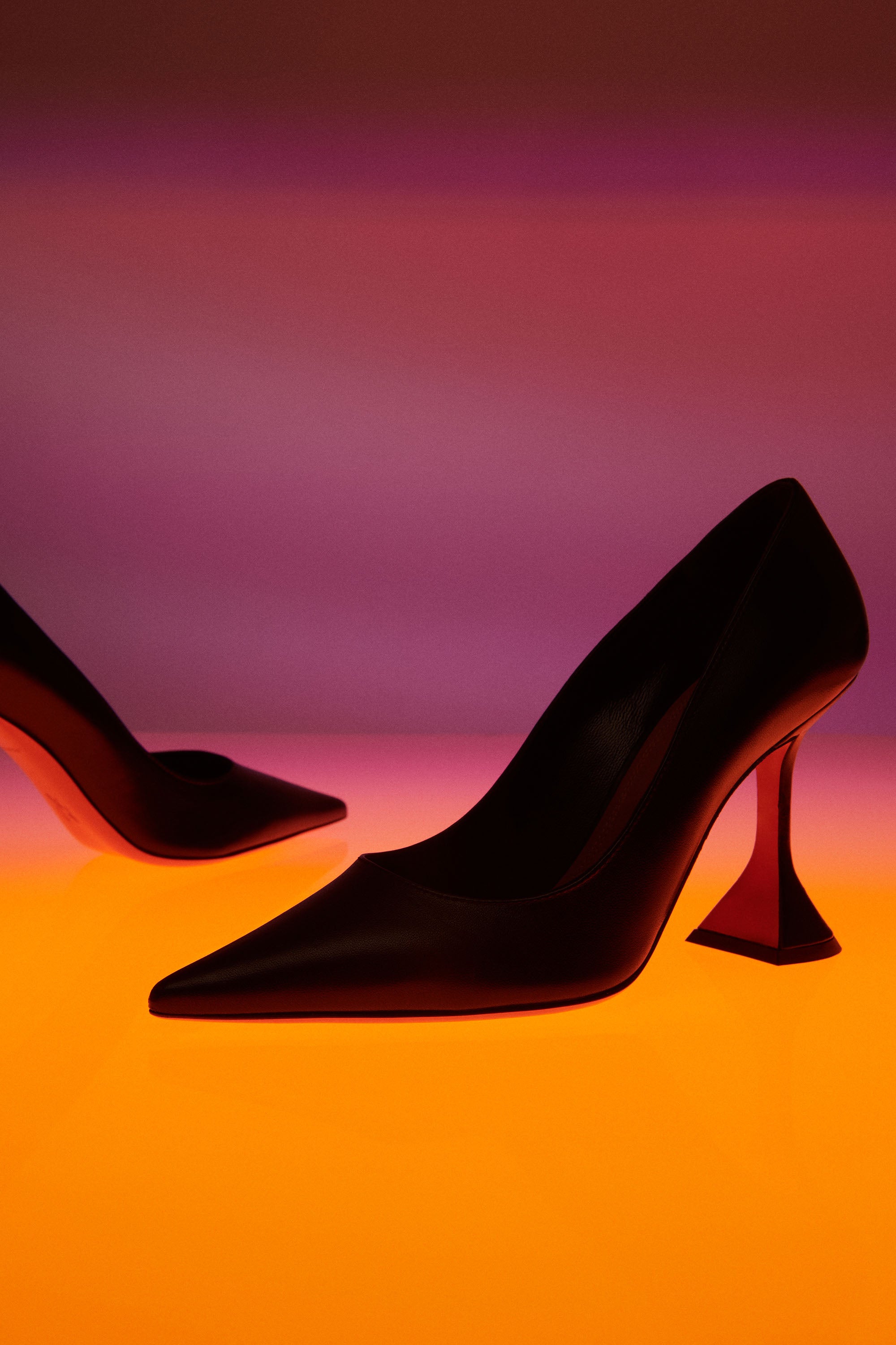 Ami 95 Black Nappa Pumps | Amina Muaddi Designer Shoes For Women