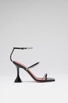 Gilda Sandal Black Patent And White Crystals
