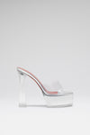 Dalida Glass Plateau Slipper Transparent PVC